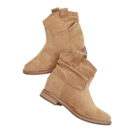 Botas con cuña oculta beige 1516 Beige