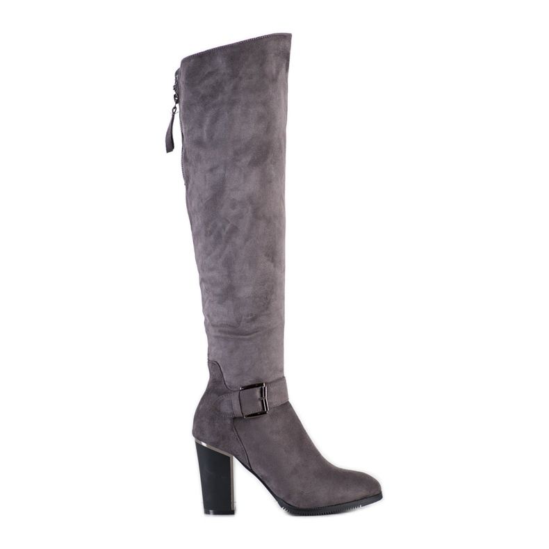 SDS Botas elegantes con hebilla gris SDS Botas elegantes con hebilla gris