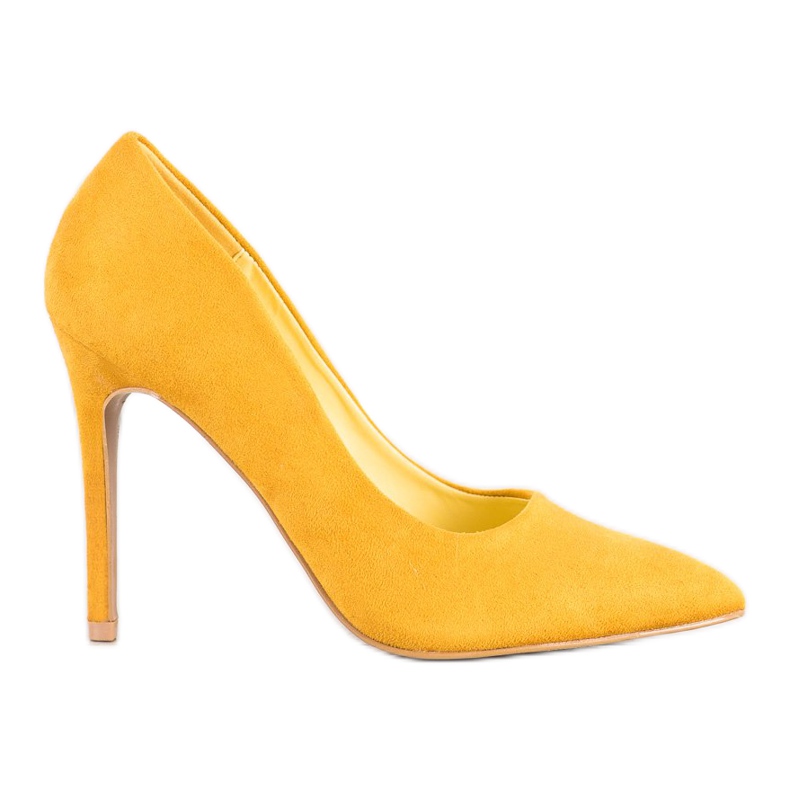 Renda Tacones de ante amarillo