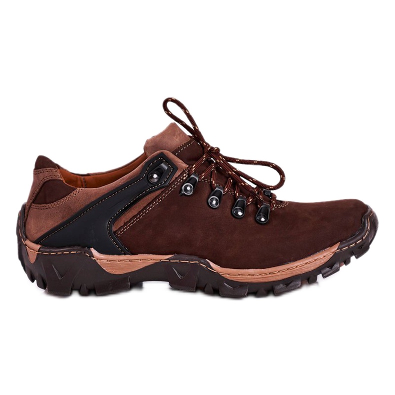 Bednarek Polish Shoes Zapatos de trekking de cuero marrón para hombre Bednarek