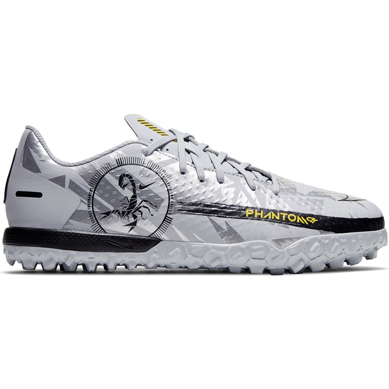 Zapatillas de fútbol Nike Phantom Gt Scorpion Academy Tf Junior DA2282 001 plata plata