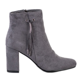 Goodin Botas grises con flecos