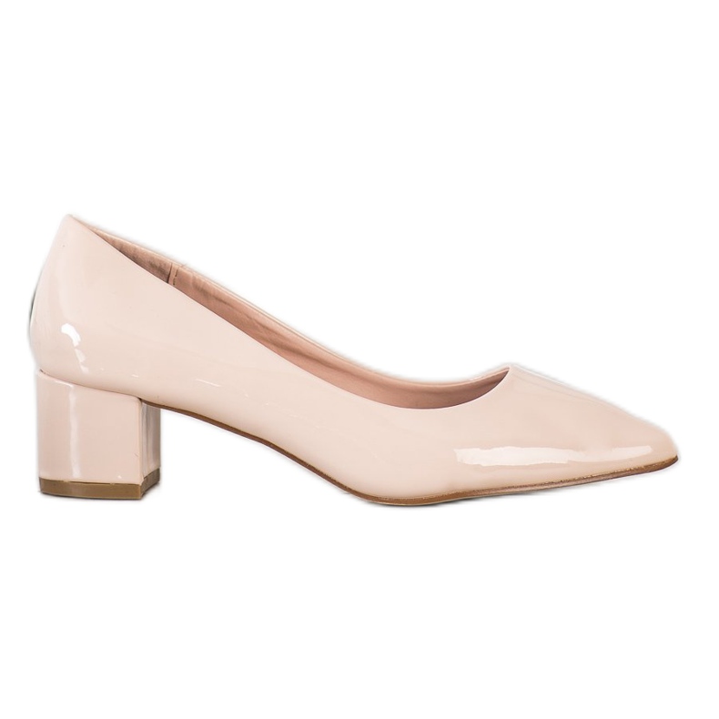 Goodin Zapatos de salón lacados en Spitz beige