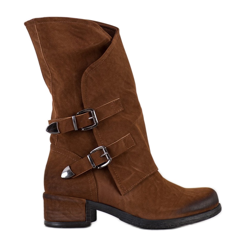 Seastar Botas altas con hebillas marrón