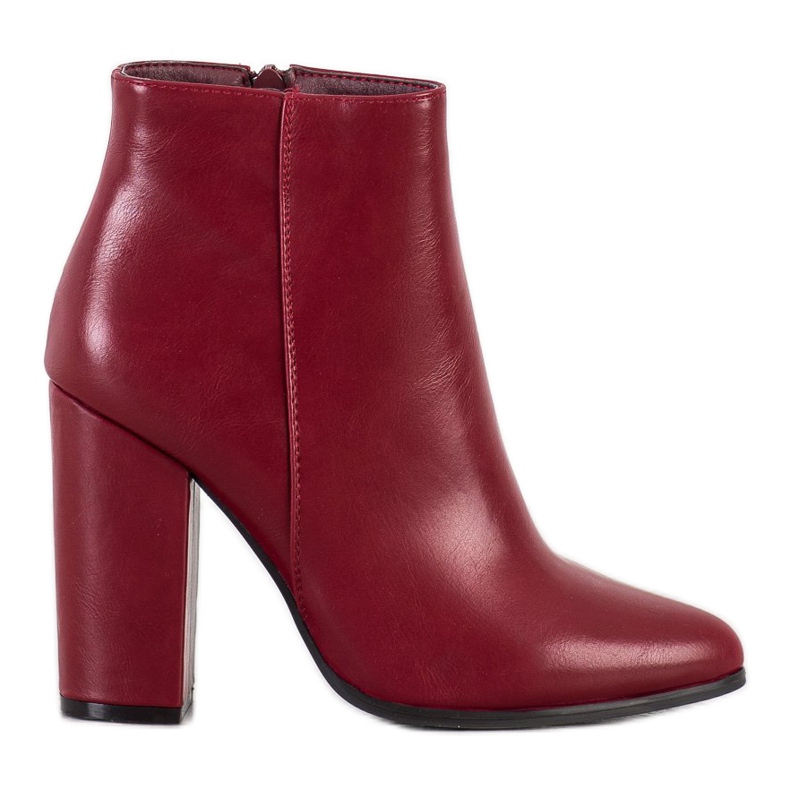 Camo Botas clásicas de cuero ecológico rojo