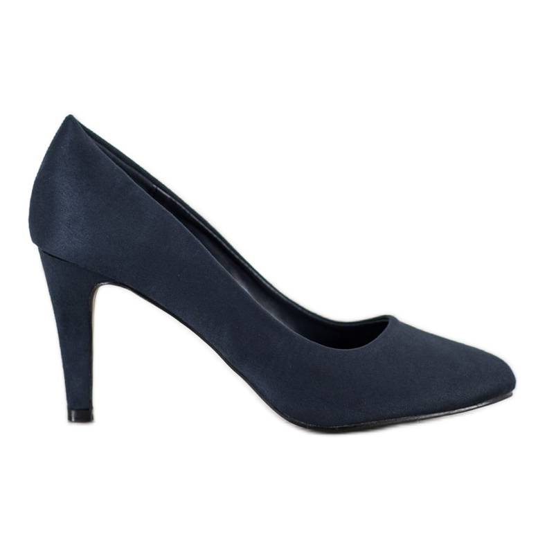Renda Zapatos de tacón de ante azul marino
