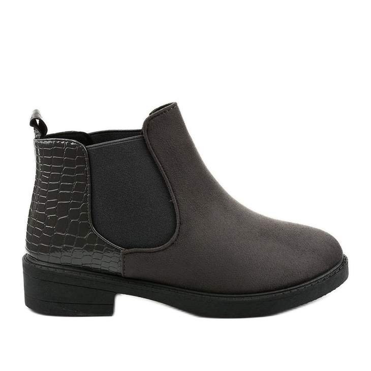 Botas planas en ante grises de Herkrana