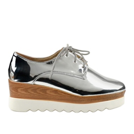 Zapatos plateados sin cordones con tachuelas GF-FD9 plata Zapatos plateados sin cordones con tachuelas GF-FD9 plata