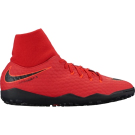 Calzado de fútbol Nike Hypervenom X Phelon 3 Df Tf 917769616 rojo rojo