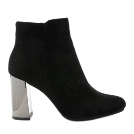 Botines de ante negro en el poste KL-705