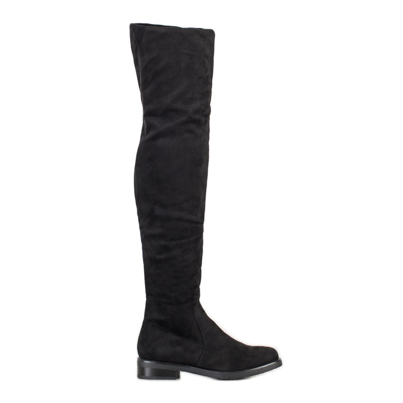 Kayla Botas de gamuza hasta el muslo negro