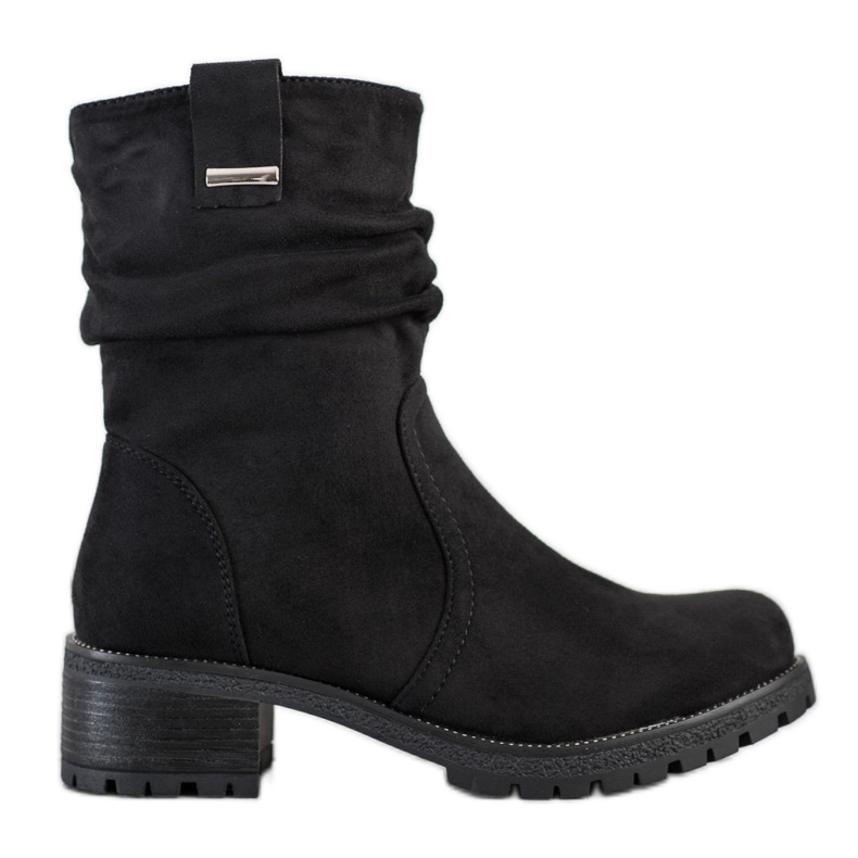 SHELOVET Botas altas de trabajador negro
