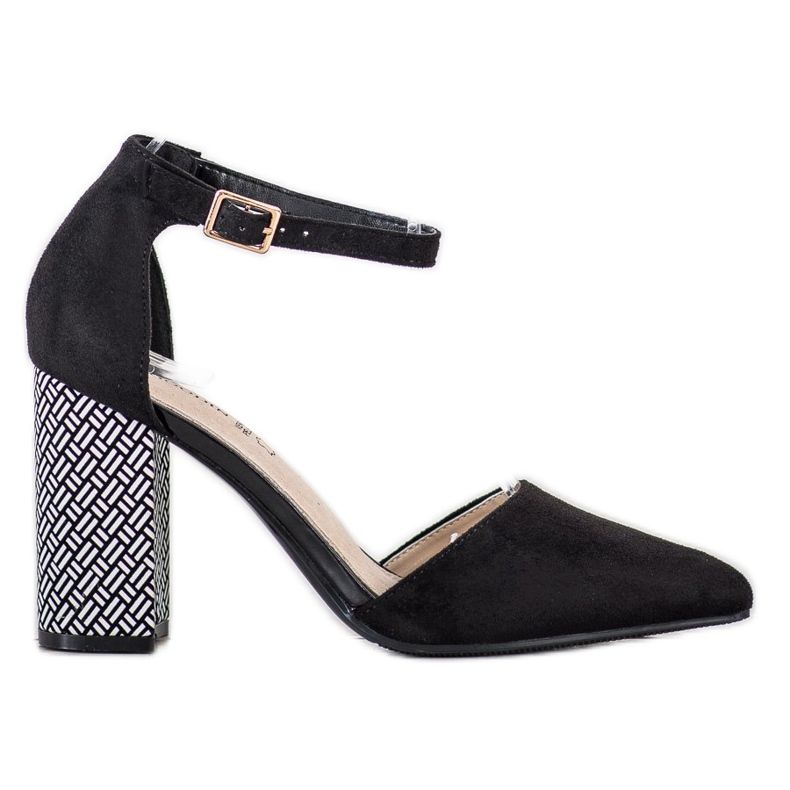 Goodin Zapatos de salón con tacón decorativo negro