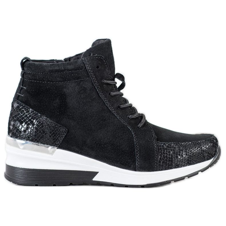 Filippo Botines de piel con cordones negro Filippo Botines de piel con cordones negro