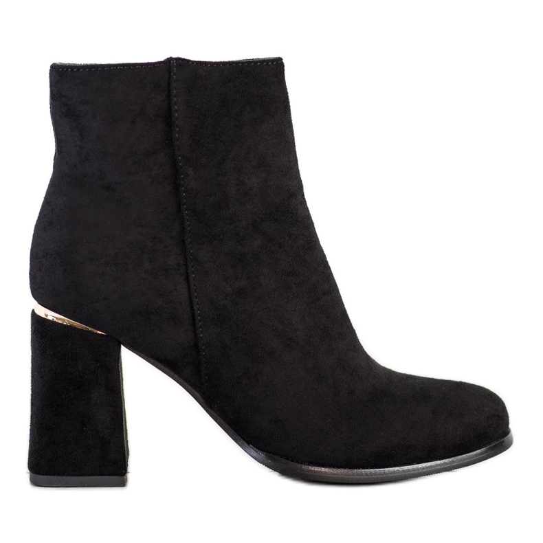 SHELOVET Botas con inserto dorado negro