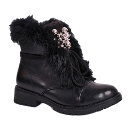MSMG Botas Infantiles Negras Cálidas Piel CT900A Ella negro MSMG Botas Infantiles Negras Cálidas Piel CT900A Ella negro