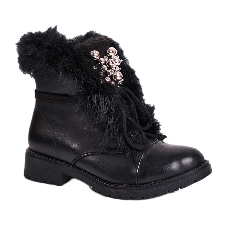 MSMG Botas Infantiles Negras Cálidas Piel CT900A Ella negro MSMG Botas Infantiles Negras Cálidas Piel CT900A Ella negro