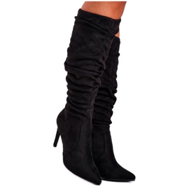 SEA Botas De Mujer Con Tacón Alto Ante Negro BM217 Dynamic SEA Botas De Mujer Con Tacón Alto Ante Negro BM217 Dynamic