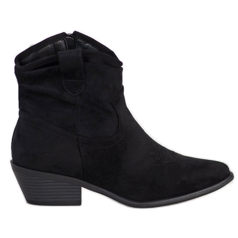 Cm Paris Botas vaqueras de ante negro