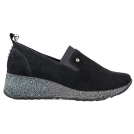 Filippo Zapatos sin cordones de cuero negro