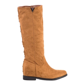 Seastar Botas de ante con tachuelas marrón