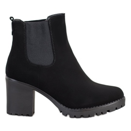 Queentina Botines Chelsea textiles en un pilar negro Queentina Botines Chelsea textiles en un pilar negro