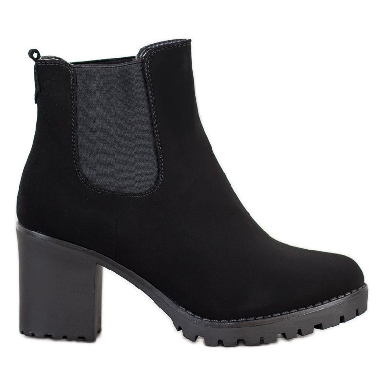 Queentina Botines Chelsea textiles en un pilar negro Queentina Botines Chelsea textiles en un pilar negro