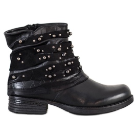 Queentina Botas cómodas con adornos negro Queentina Botas cómodas con adornos negro