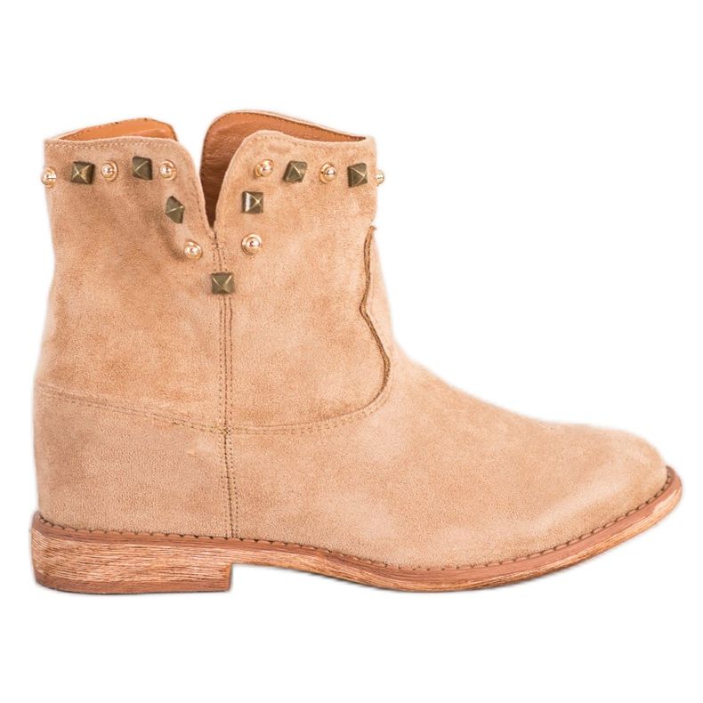Bella Paris Botas camperas beige cálidas