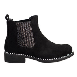 SHELOVET Botas Chelsea con estilo negro