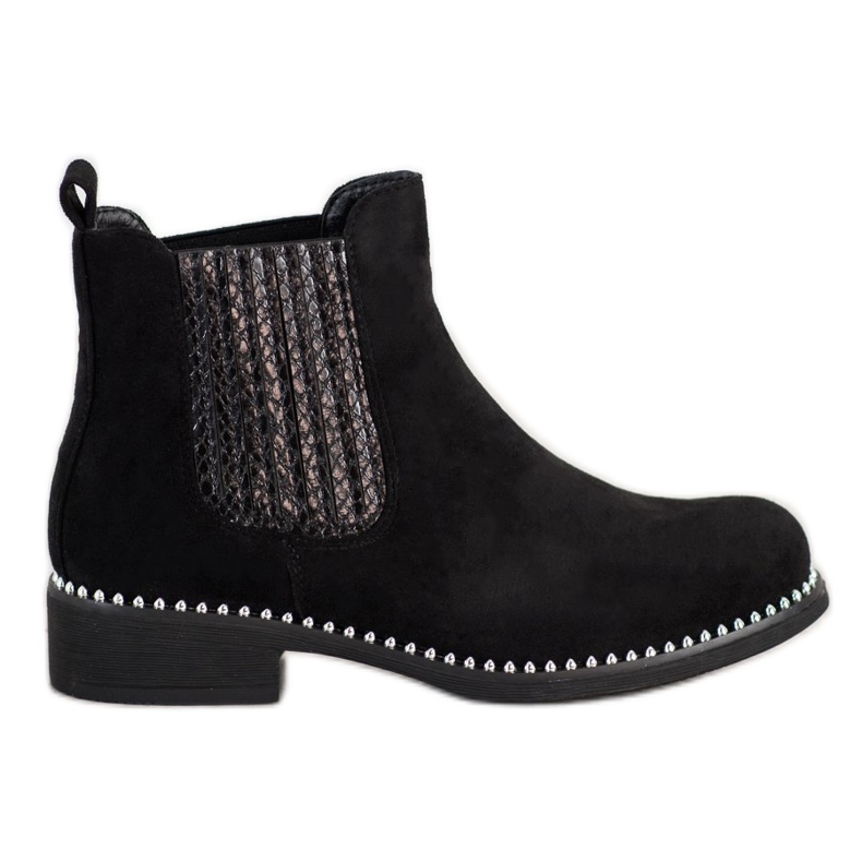 SHELOVET Botas Chelsea con estilo negro