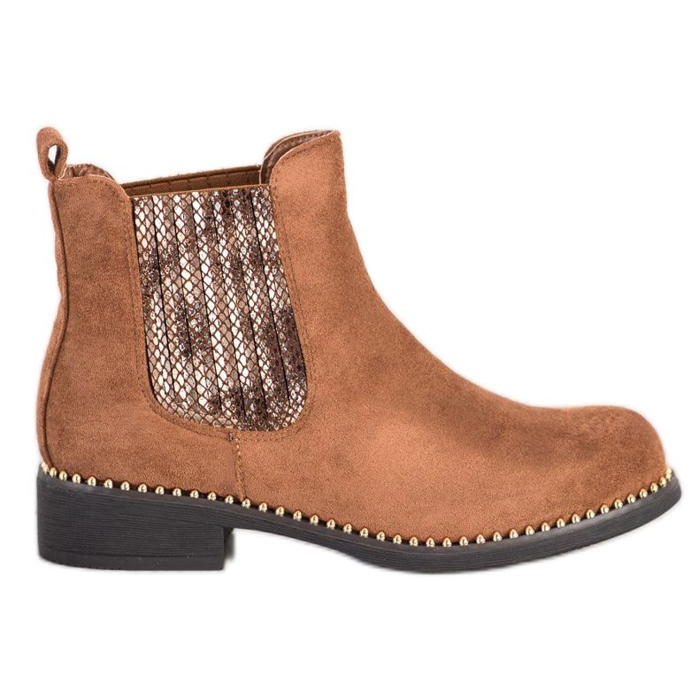 SHELOVET Botas Chelsea con estilo marrón SHELOVET Botas Chelsea con estilo marrón