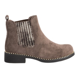 SHELOVET Botas Chelsea con estilo gris