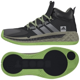 Calzado de baloncesto Adidas Pro Boost Mid M FW9510 azul marino, negro, gris / plateado negro