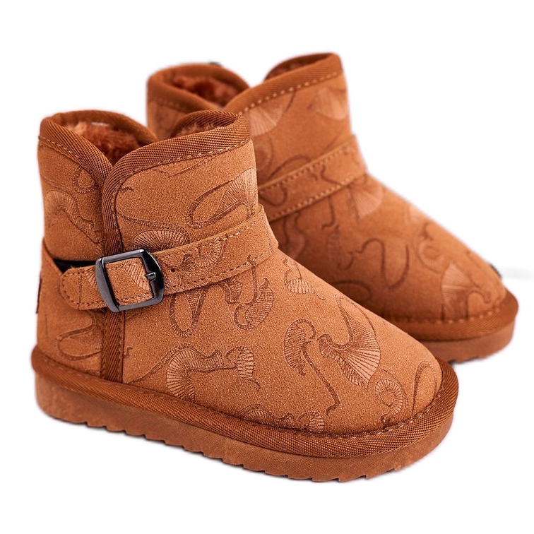 Apawwa Botas de nieve para niños con piel marrón Kawai
