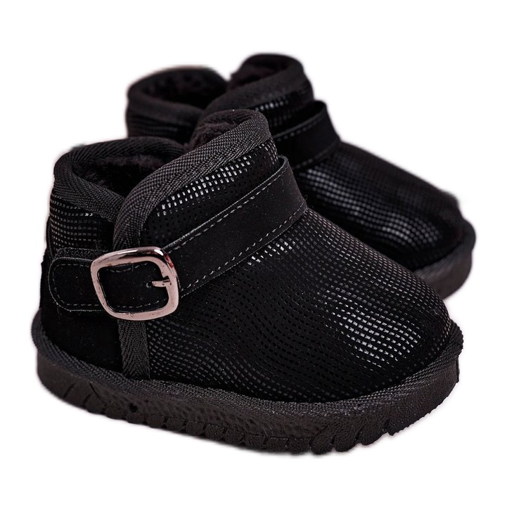 Maiqi Botas de nieve para niños con piel Black Dreamy negro