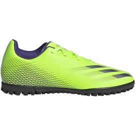 Botas de fútbol Adidas X Ghosted.4 Tf Junior verdes EG8229