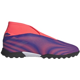 Zapatillas de fútbol adidas Nemeziz.3 Ll Tf Junior violetas-rosas EH0584 púrpura
