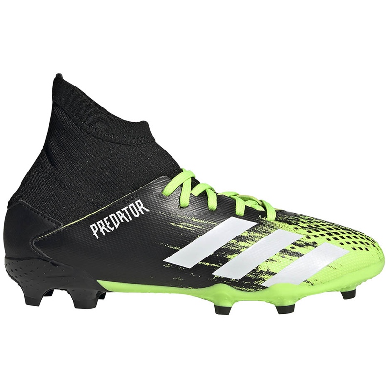 Botas de fútbol Adidas Predator 20.3 Fg Junior negras y verdes EH3024