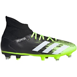 Botas de fútbol adidas Predator 20.3 Sg negras y verdes EH2904 multicolor negro