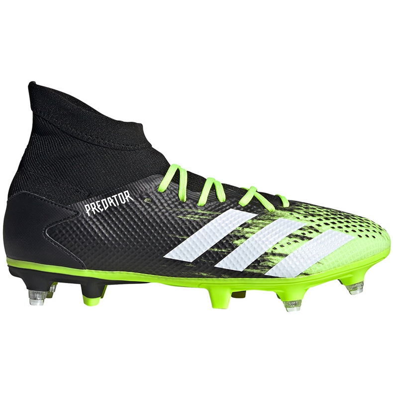 Botas de fútbol adidas Predator 20.3 Sg negras y verdes EH2904 multicolor negro