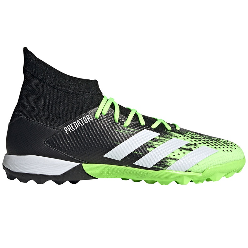 Botas de fútbol adidas Predator 20.3 Tf negras y verdes EH2912 negro