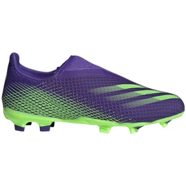 Zapatillas de fútbol Adidas X Ghosted.3 Ll Fg Junior púrpura-verde EH2015 violeta violeta