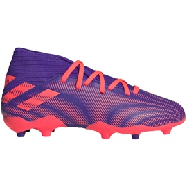 Botas de fútbol adidas Nemeziz.3 Fg Junior violetas EH0580 púrpura