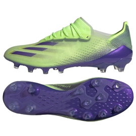 Botas de fútbol Adidas X Ghosted.1 Ag M FY0958 azul, violeta, verde verde