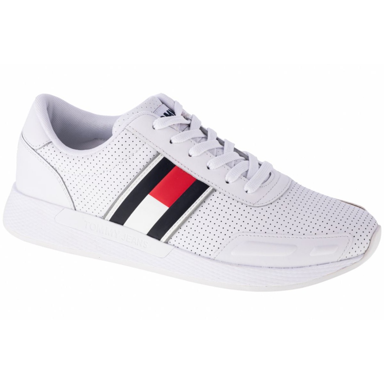 Zapatos Tommy Hilfiger Flexi Perf Leather Runner M EM0EM00580-YBR blanco