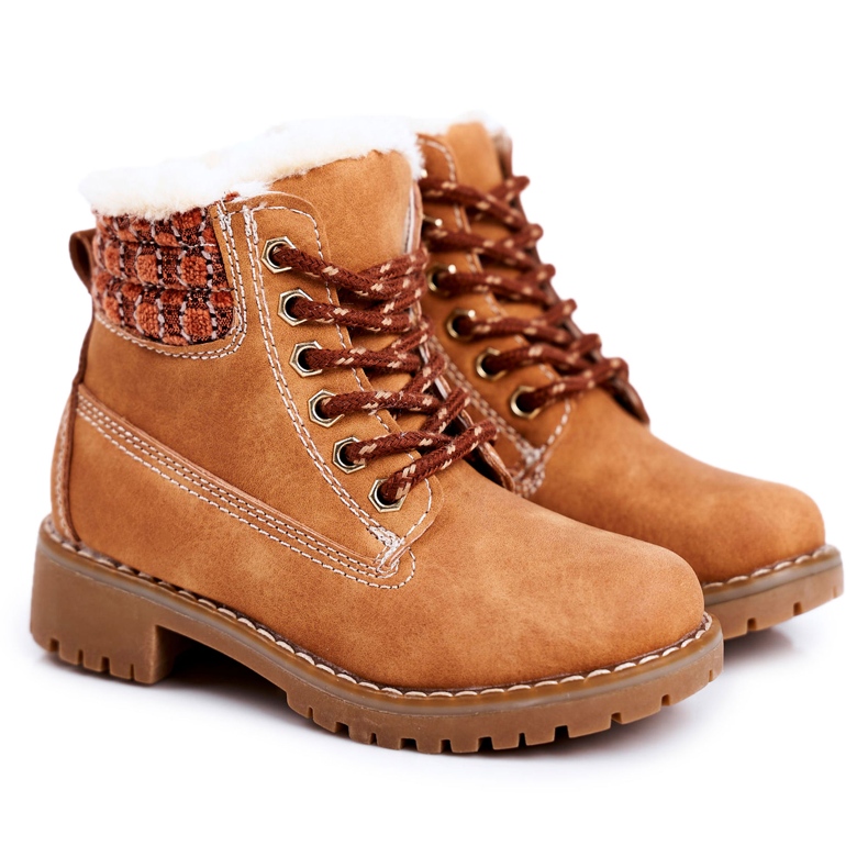 Apawwa Botas de abrigo para niños Traperki Beżowe Forest beige marrón