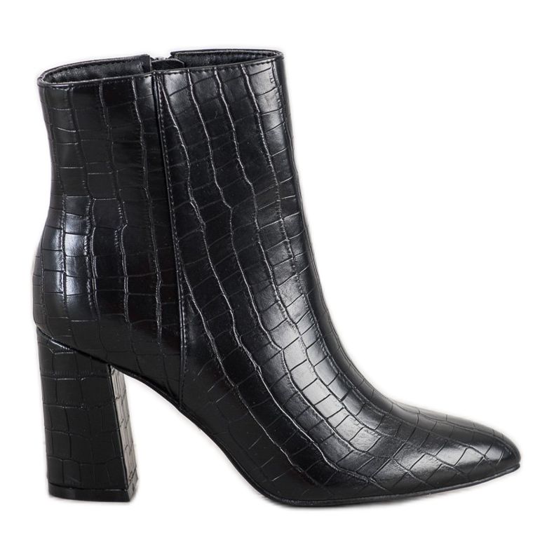 Goodin Botas con estampado de serpiente Spitz negro