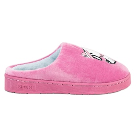 Bona Zapatillas cómodas con aplicación rosa