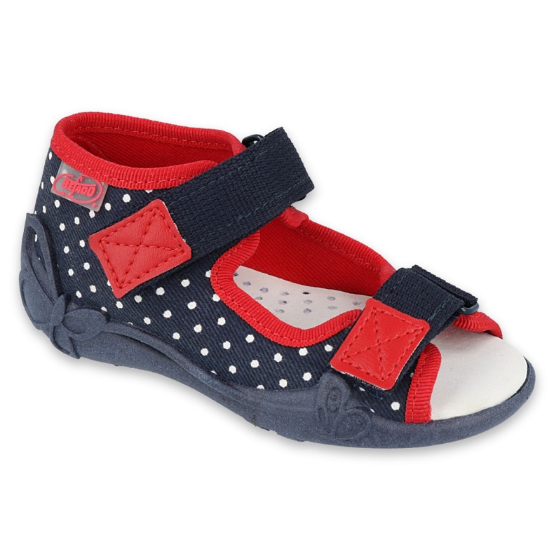 Calzado infantil befado 342P028 blanco rojo azul marino